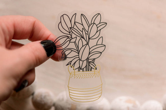 Plant Clear Vinyl Sticker