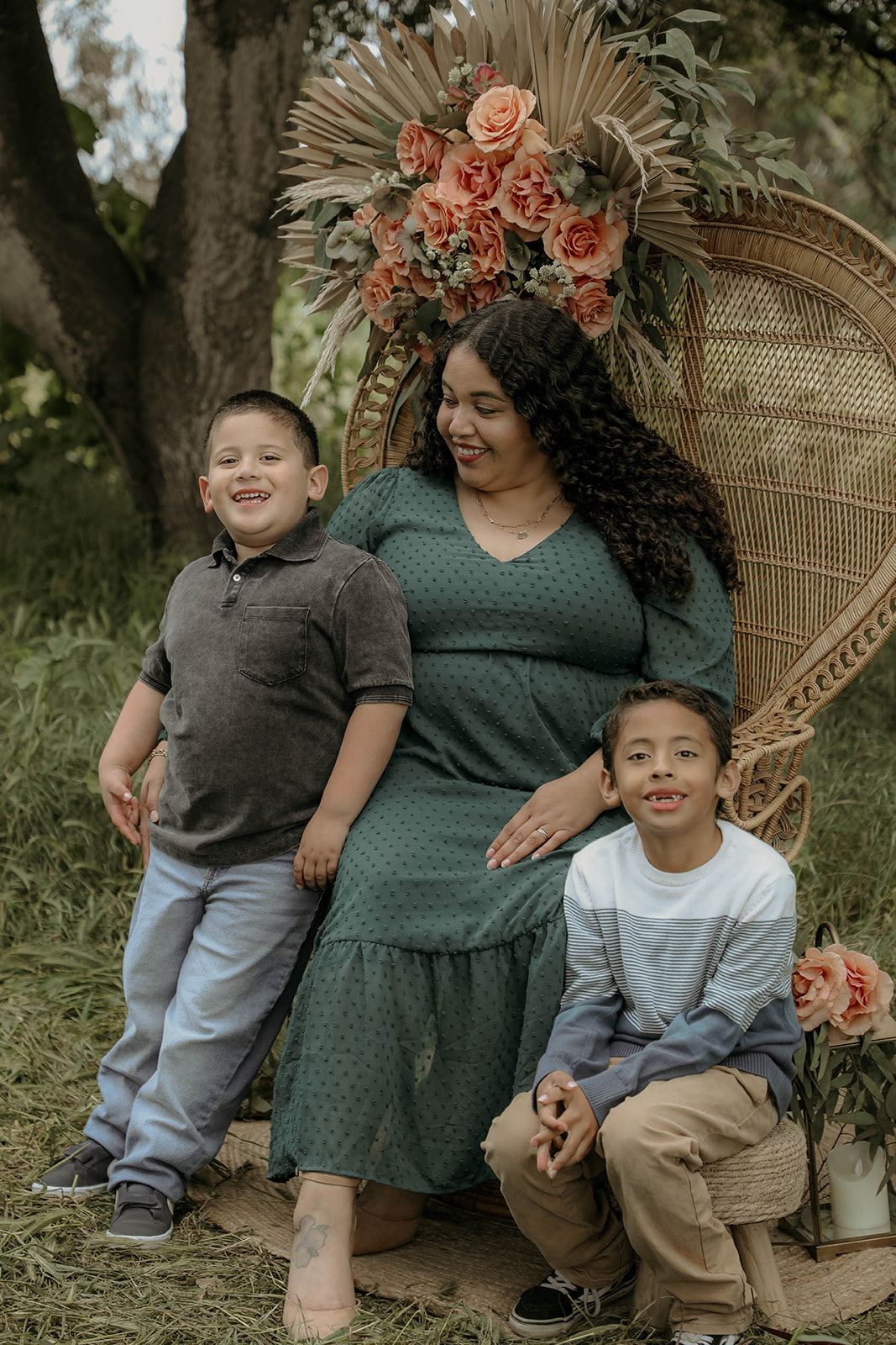 Mom and sons