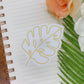 Clear Golden Leaf Sticker