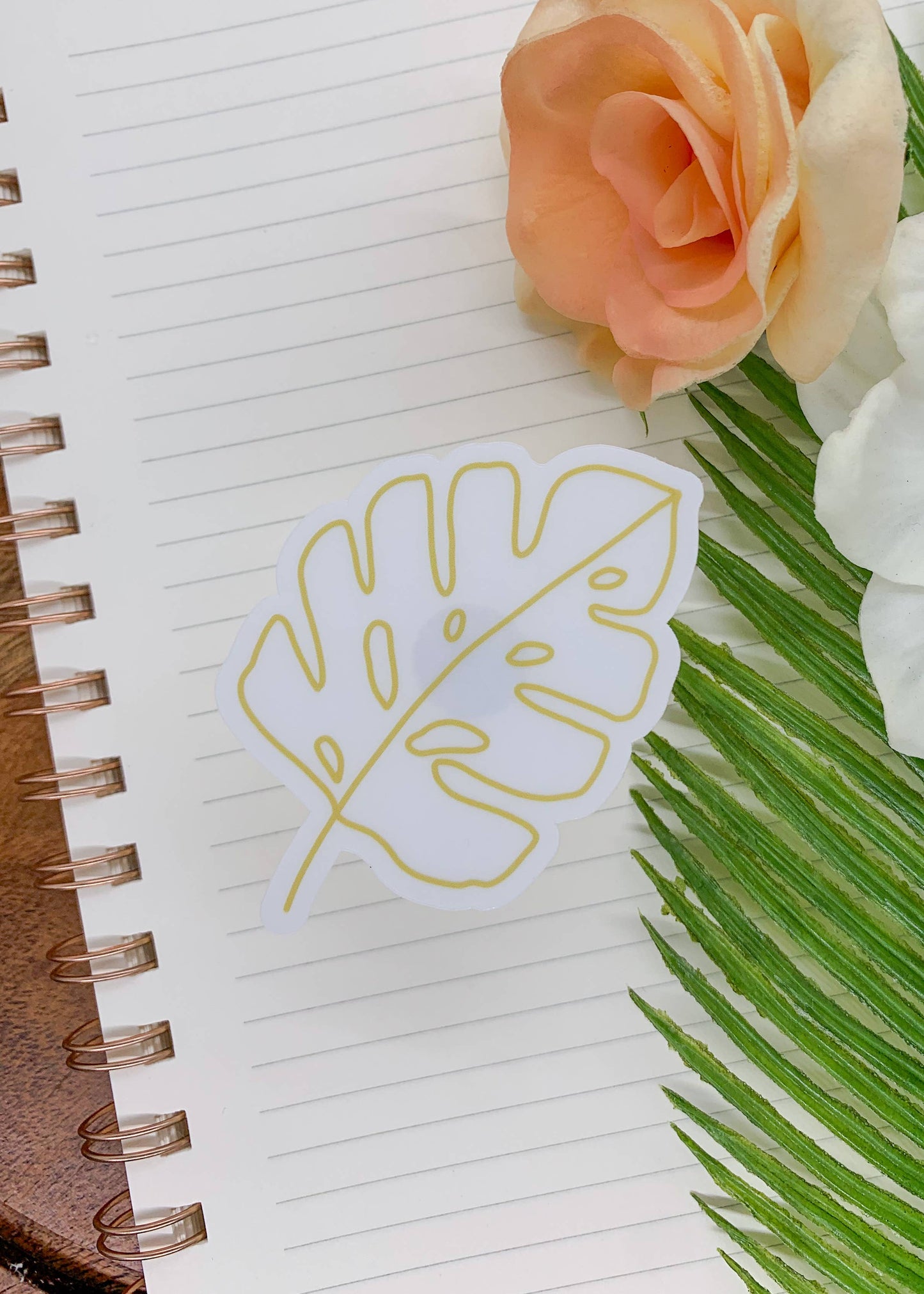 Clear Golden Leaf Sticker